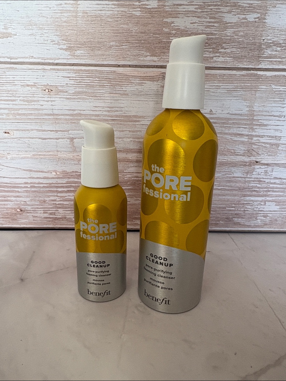 2 benefit the porefessional good cleanup foaming cleansers